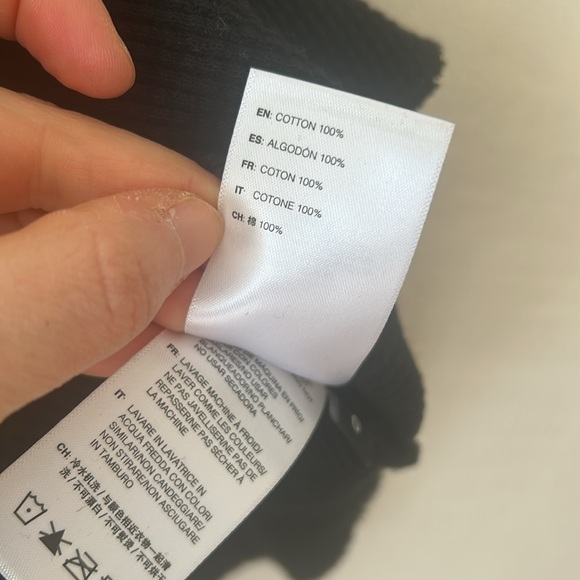 John Elliott racerback tank top sz 0 XS waffle knit raw hem made in USA black - Picture 6 of 8